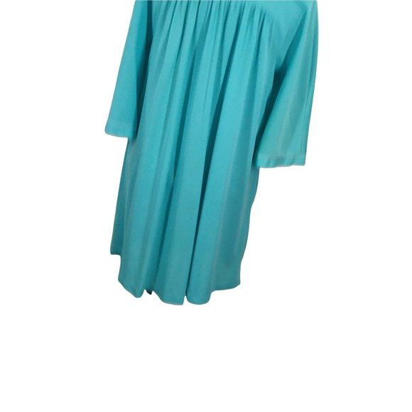 Lorraine Vintage Blue Button Front Robe, House Coat, MuuMuu, size M - Picture 6 of 10